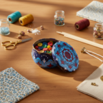 Colorful Blue Tinplate Jar