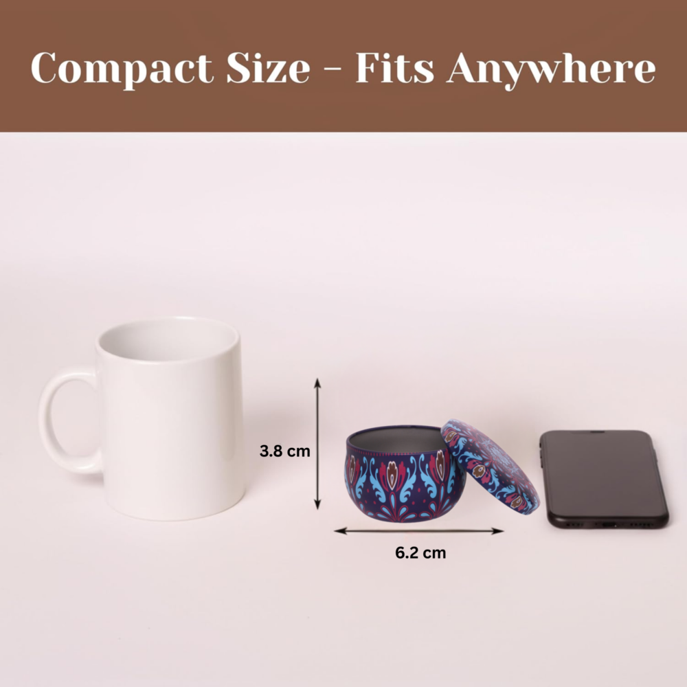 Colorful Blue with Purple Tinplate Jar