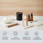 Wooden Wick with Metal Holder