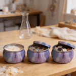 Purple Tinplate Storage Container with Lid