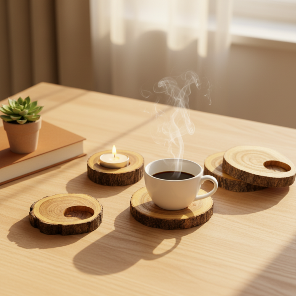 Wooden Tea Coaster