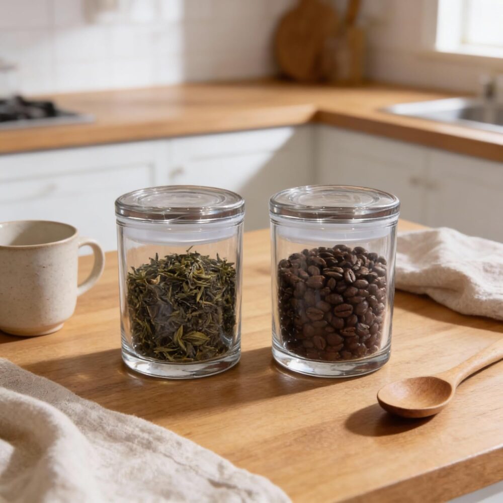 Premium 220g Glass Storage Jar 9x6cm