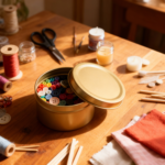 Gold Round Metal Storage Tins