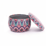 Colorful Purple Mandella Tinplate Jar