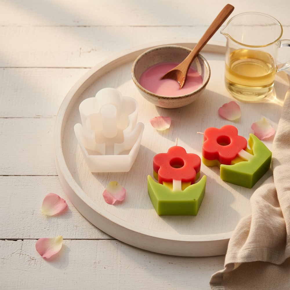 Flat Rose Silicone Mold