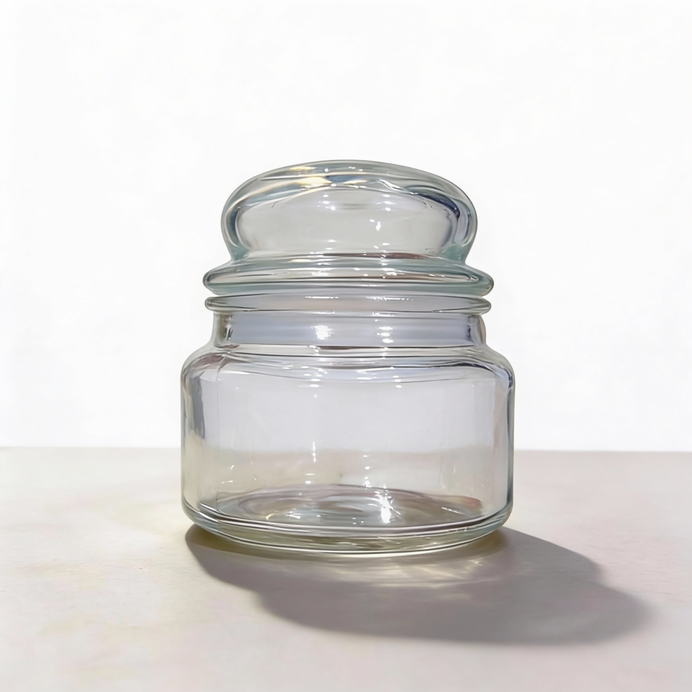 Clear Glass Storage Jar Set with Lid, 250g