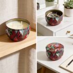 Multicolor Mandala Metal Storage Tin 7.5 × 5 cm for Candles & Accessories – 100g