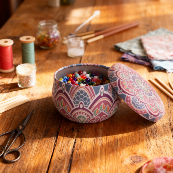 Colorful Purple with Blue Tinplate Mini Jar 50ml 3.8 × 6.2 cm, 50ml - Image 2