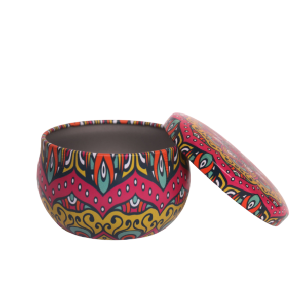 Colorful Pink with Yellow Tinplate Mini Jar 50ml 3.8 × 6.2 cm, 50ml