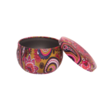 Colorful Yellow with Pink Lid Tinplate Mini Jar 50ml 3.8 × 6.2 cm