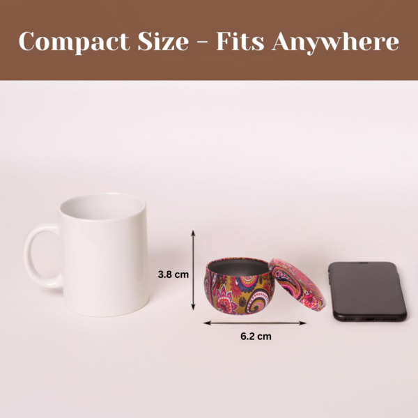 Colorful Yellow with Pink Lid Tinplate Mini Jar 50ml 3.8 × 6.2 cm - Image 2