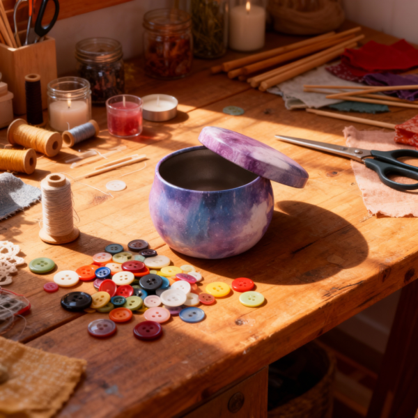 Colorful Purple Tinplate Mini Jar 50ml 3.8 × 6.2 cm, 5 - Image 3