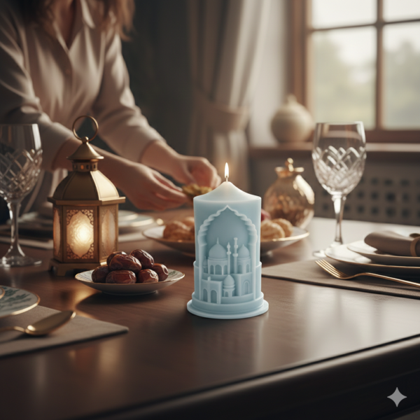 Ramadan Cylinder Silicone Mold for Candle & Soap Making. Flexible DIY Mold for Handmade Ramadan Candles and Soaps - Image 2