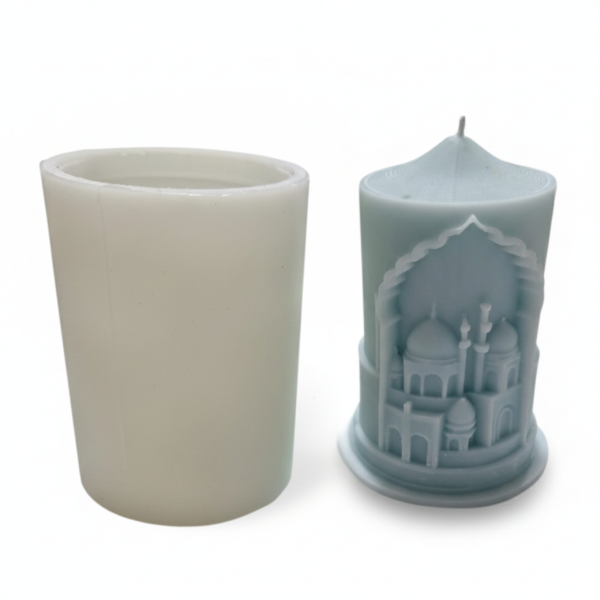 Ramadan Cylinder Silicone Mold for Candle & Soap Making. Flexible DIY Mold for Handmade Ramadan Candles and Soaps