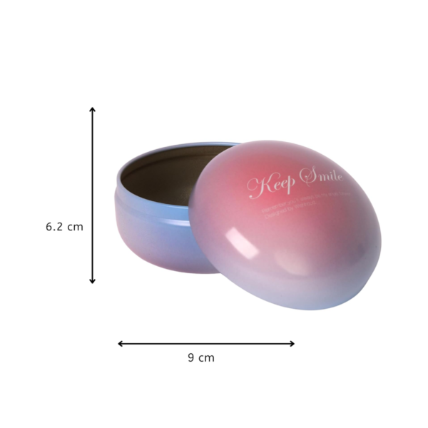 Purple Marble Tinplate Container with lids, 6.2*9 cm, 120ml - Image 2