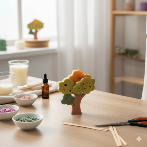 Flat Tree Silicone Mold for Candle & Soap Making. Flexible DIY Mold for Handmade Tree-Shaped Candles and Soaps - Image 2