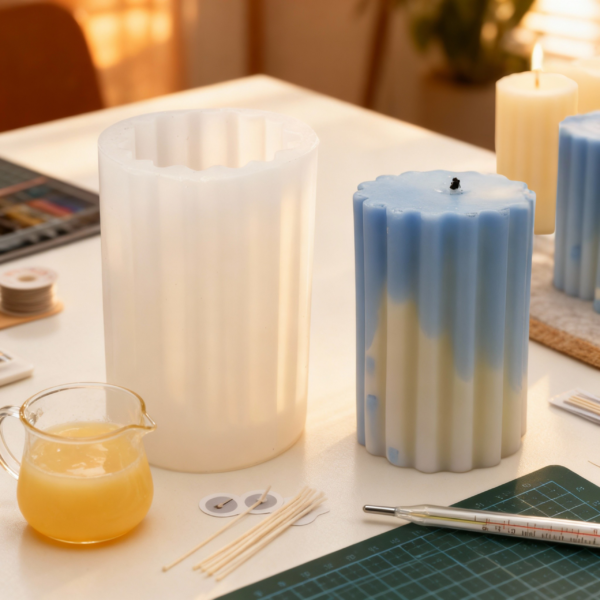 Ribbed Silicone Mold. Ideal for Candle & Soap Making - Image 2
