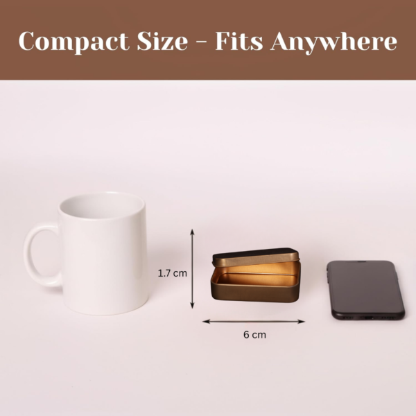Mini Gold Storage Tin 1.7*6cm - Image 2