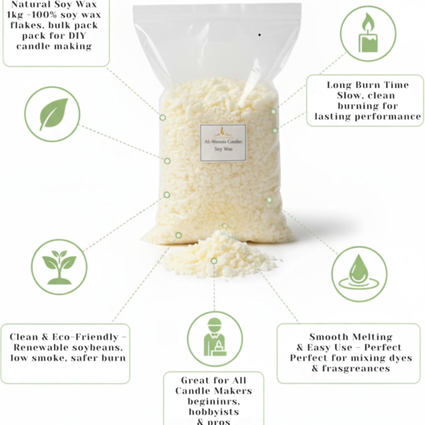 Soy Wax 464 for Candle Making 1kg - Image 2