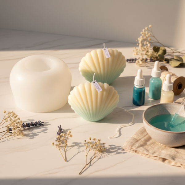 Seashell Silicone Mold. Ideal for Candle & Soap Making - Image 2