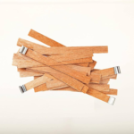 Set of 10 Natural Wood Candle Wicks with Metal Holders, DIY Candle Making Supplies