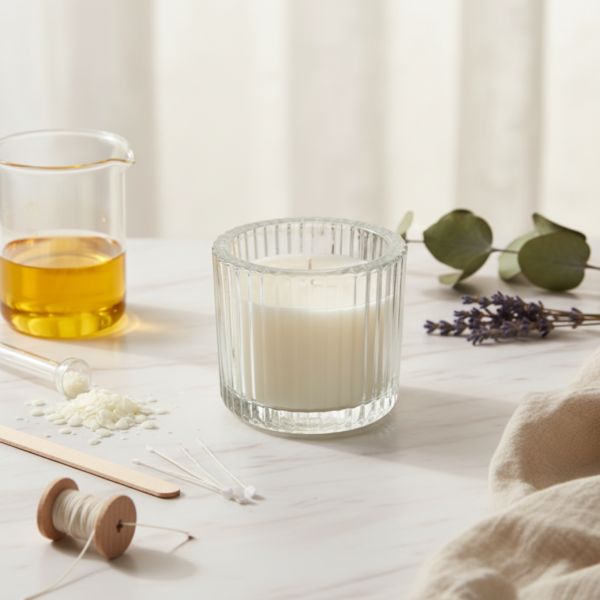 Clear Crystal Glass Candle Jar Without Lid. Premium Transparent Jar for Candle Making, Home Décor & Storage - Image 2