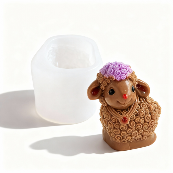 3D Sheep Silicone Mold for Candle and Soap Making