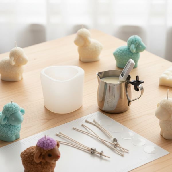 3D Sheep Silicone Mold for Candle and Soap Making - Image 2