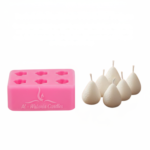 Silicone Candle Mold, 6 Cavity Design of Small Strawberry Design,  for Candle and Soap Making Mould, 25g per Cavity.