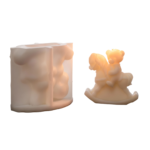 Horse with Teddy Rider Silicone Mold Unique Mold for Candles, Soap making