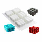Bubble Design Silicone Mold, 6 Cavity, Unique Mold for Candles, Soap making