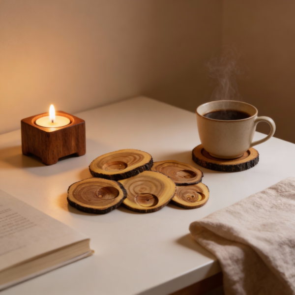 Wooden Tea Coaster. Handcrafted Elegance for Your Tea Moments - Image 3