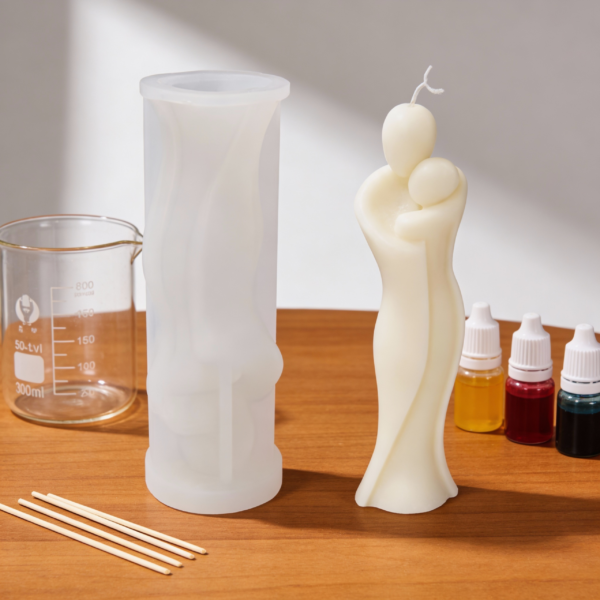 Mother & Child Silicone Mold for Candle & Soap Making – Reusable Decorative Mold - Image 2