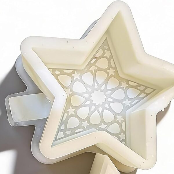 Star Silicone Mold for Candle & Soap Making, 7 x 6 cm, Reusable Flexible, 60g Wax Capacity, DIY Handmade Craft