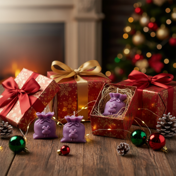 3D Christmas Gift Bag Silicone Mould for Candle Making, Soap Crafts - Image 2