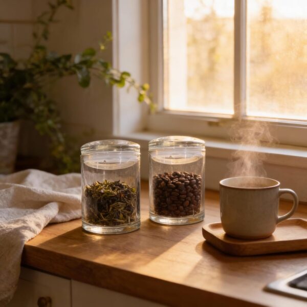 Premium 300g Glass Storage Jar 10x7cm. Perfect for Candles, Herbs, Spices, Tea, Sugar, Coffee. Elegant Kitchen Container & Gift Idea - Image 2