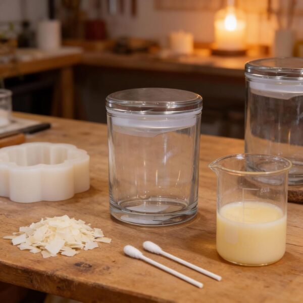 Premium 220g Glass Storage Jar 9x6cm. Perfect for Candles, Herbs, Spices, Tea, Sugar, Coffee. Durable, Reusable Kitchen Container & Gift Idea - Image 3