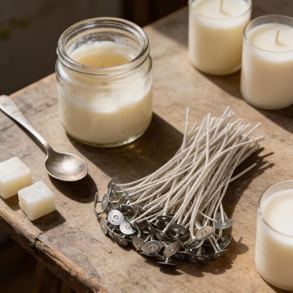 Set of 100 15cm Braided Candle Wick. Smokeless, Clean Burning Replacement Wicks for DIY Candle Making, Soy, Beeswax & Paraffin Candles. Strong Flame, Even Burn - Image 2