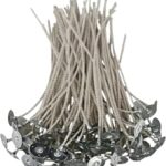 Set of 100 15cm Braided Candle Wick. Smokeless, Clean Burning Replacement Wicks for DIY Candle Making, Soy, Beeswax & Paraffin Candles. Strong Flame, Even Burn