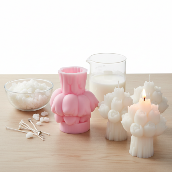 Silicone large Flower Bouquet Mold. For Candle & Soap Making - Image 2