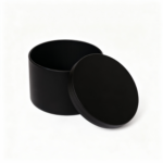 Black Round Metal Storage Tin with Lid, 100g 8*6cm,100g