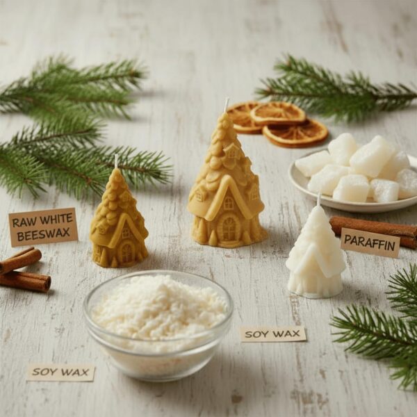 3D Christmas House Silicone Mould for Candle and Soap Making, 12x6 cm, Heat-Resistant, Non-Stick, DIY Holiday Craft Tool - Image 2