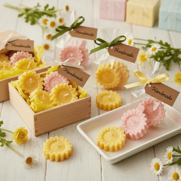 3D Sunny Bloom Silicone Mould for Candle & Soap Making, Non-Stick Reusable DIY Wax Mould, 15g Capacity, 1x5cm - Image 2