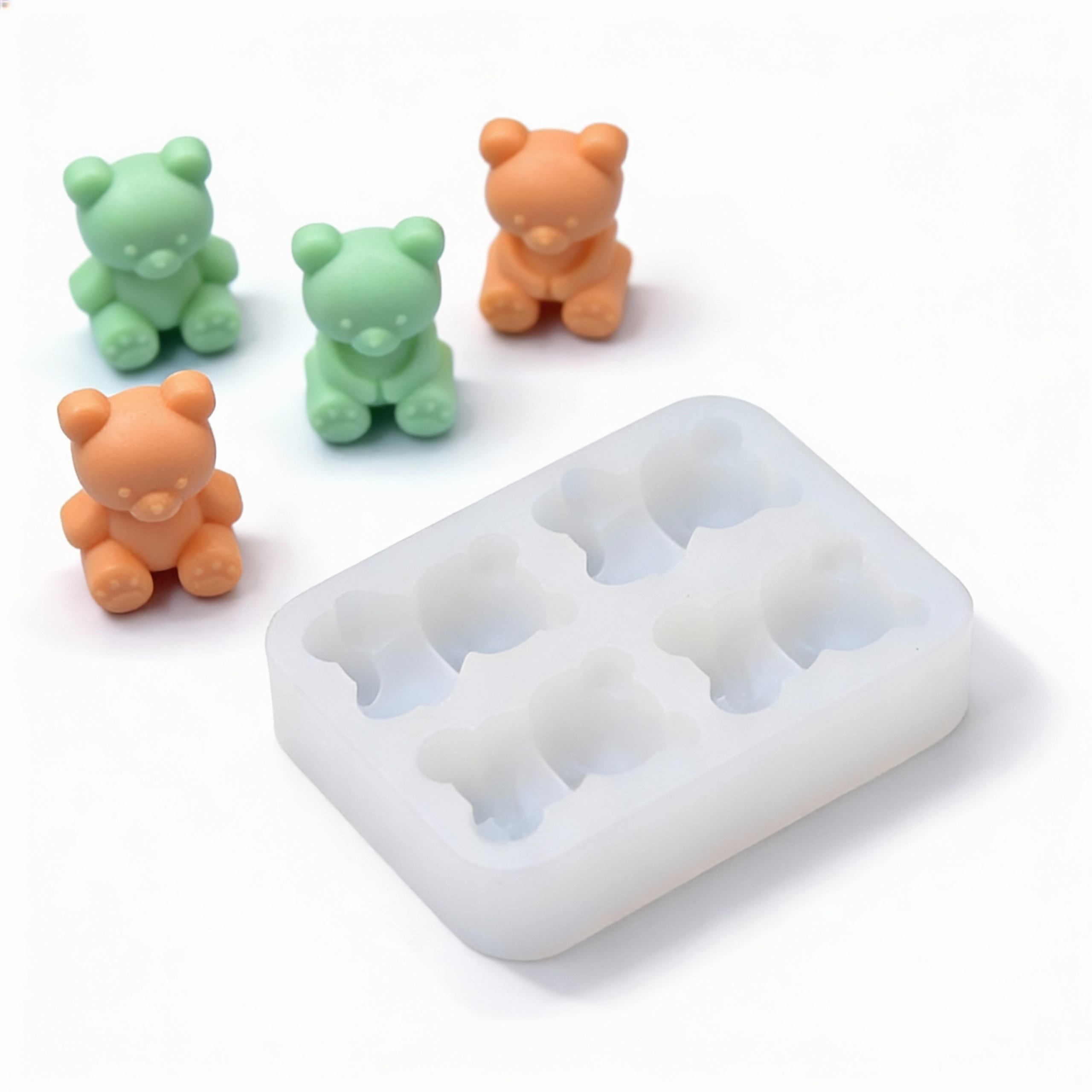 83-scaled-1.png 4 cavities of small Teddy Bear Silicone Mold, for Candle and Soap Making Mold. - Image 1