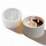 Round Silicone Mold (2-Half Design) for Candle & Soap Making – Reusable Mold