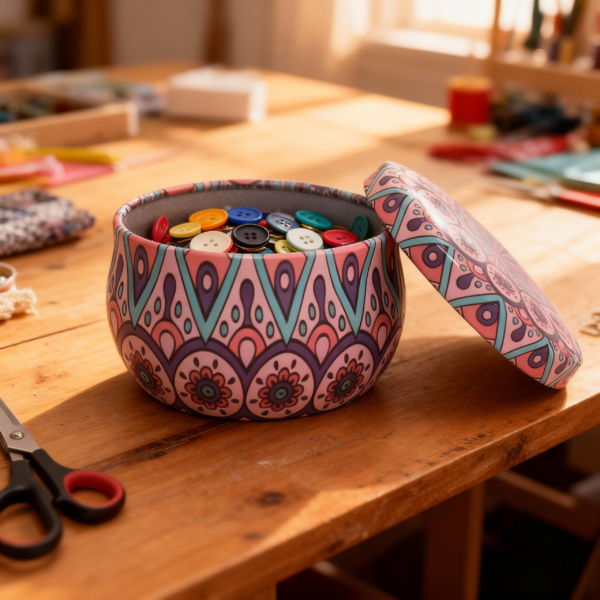 Colorful Purple Mandella Tinplate Mini Jar 50ml 3.8 × 6.2 cm, 50ml - Image 3