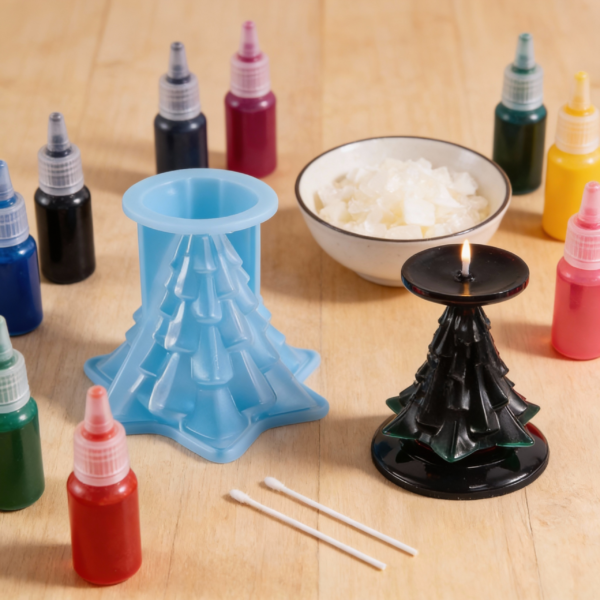 3D Silicone Christmas Tree Mold, for Candle and Soap Making - Image 2