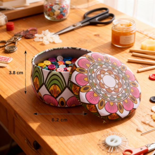 Colorful Tinplate Mini Jar 50ml 3.8 × 6.2 cm, 50ml - Image 2