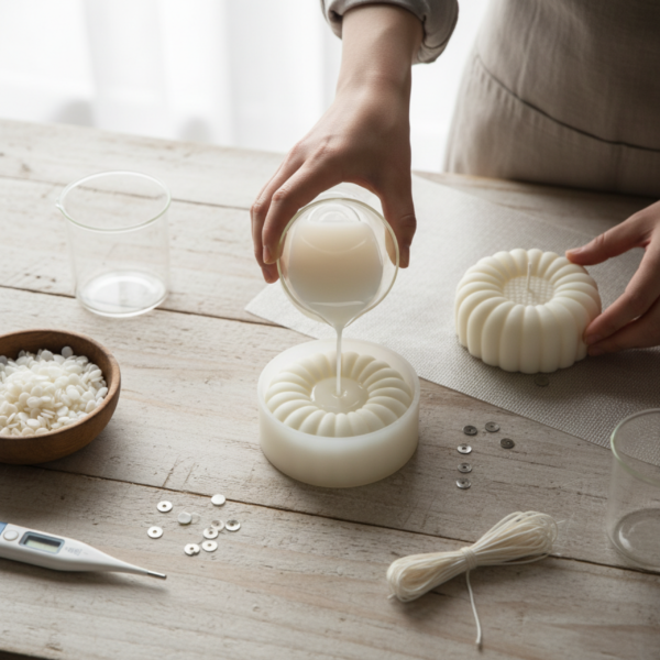 Flower-Shaped Silicone Mold – Perfect for Handmade Soap & Candles - Image 2