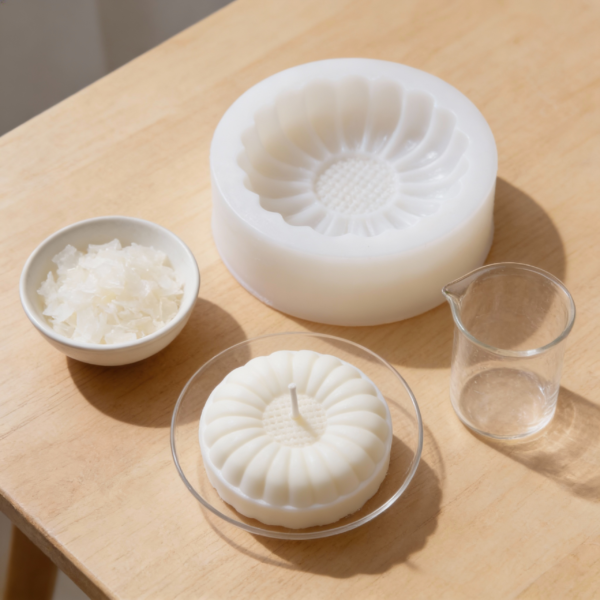 Flower-Shaped Silicone Mold – Perfect for Handmade Soap & Candles - Image 3